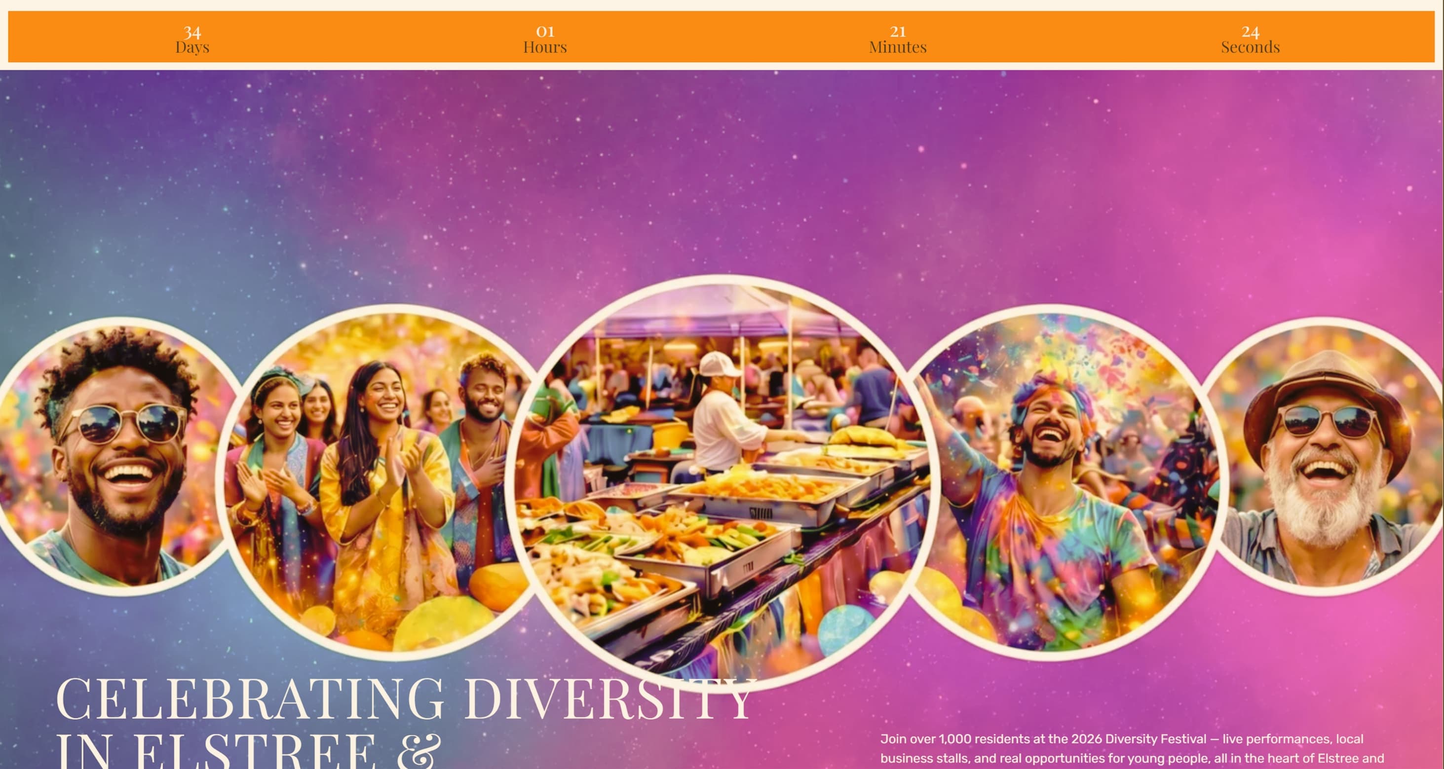 Diversity Festival homepage.